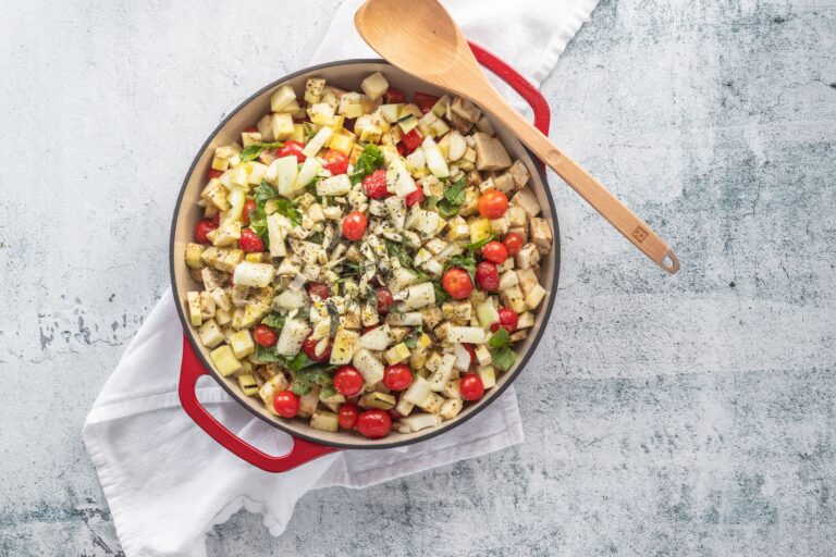Colorful bean and vegetable bowl