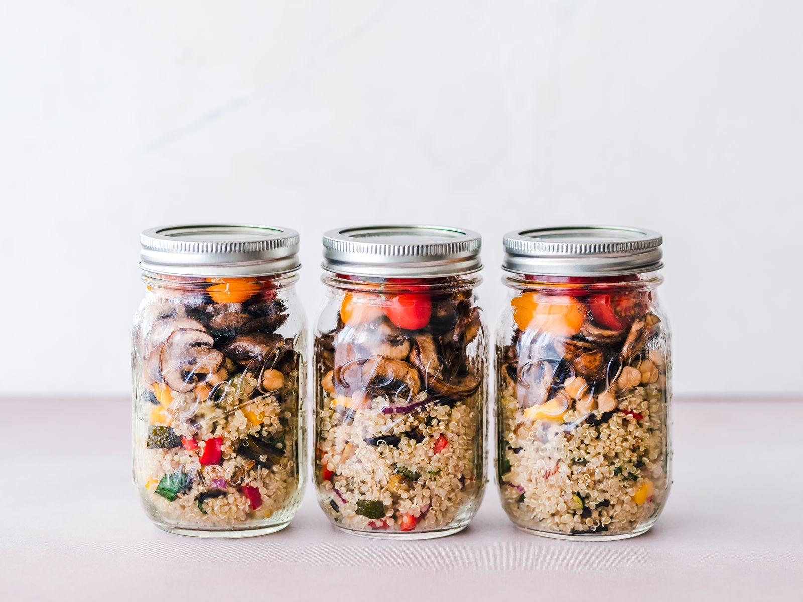 Overnight oats in glass jars